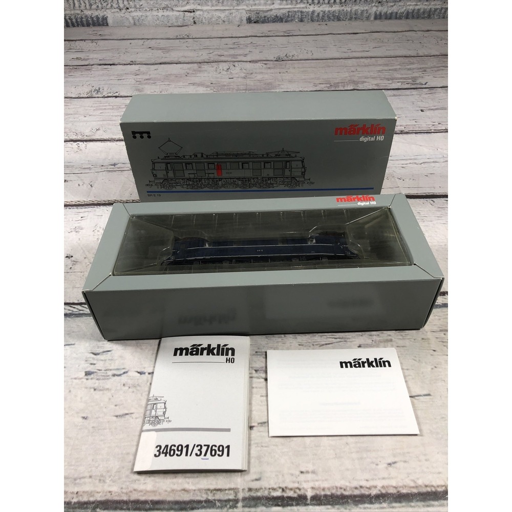 Märklin H0 37691 DB E19 12 Electric Locomotive Digital AC 3-Rail Blue NIB